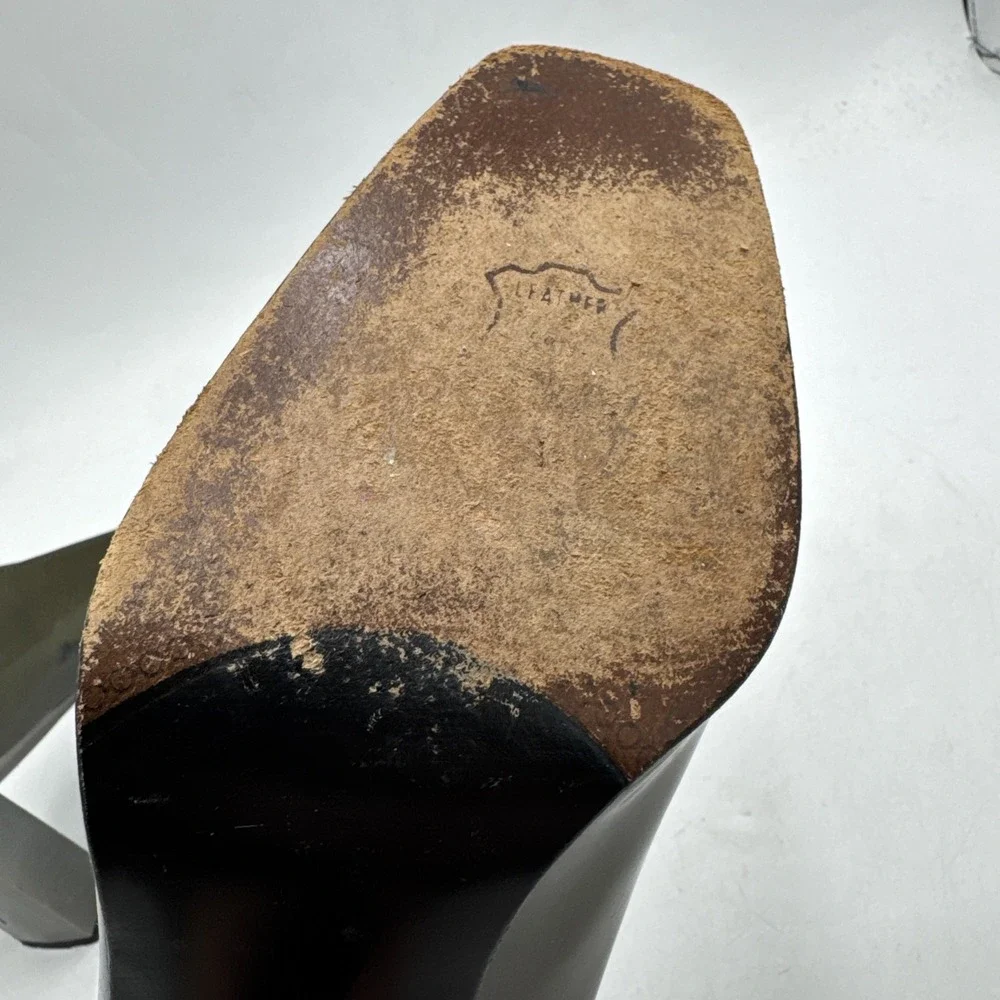 Stuart Weitzman Heels‎ Womens 8.5 B Metallic Olive/ Bronze Patent Leather Pumps